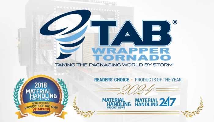 TAB Wrapper Tornado Wins Material Handling Product News “Product of the Year” Award for Second Time