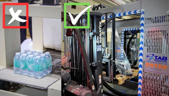 How to tell the difference between a stretch wrap machine and shrink wrap machine.